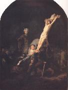 The Raising of the Cross (mk33) Rembrandt